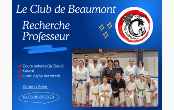 Club de Beaumont: Appel à Professeur